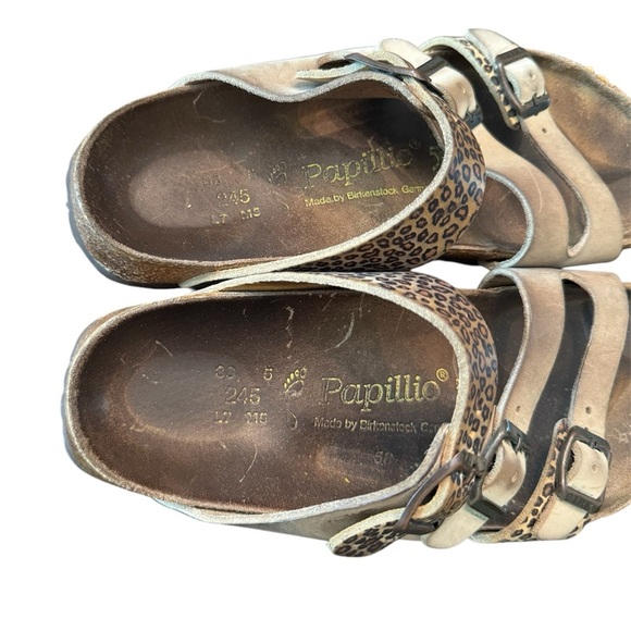 Birkenstock Papillio Leopard Print Adjustable Straps Sandals - Picture 3 of 4